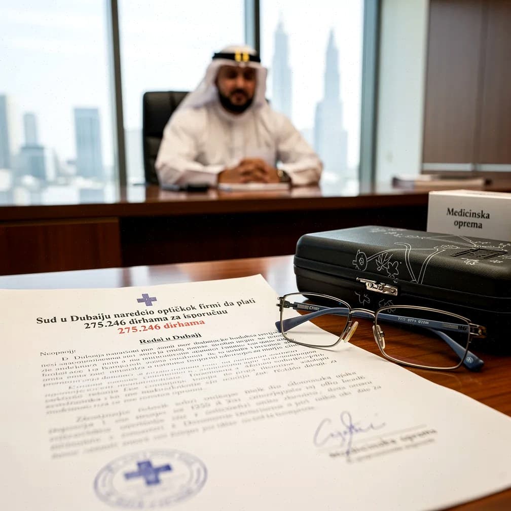 Sud u Dubaiju naredio optičkoj firmi da plati 275.246 dirhama za isporučenu medicinsku opremu