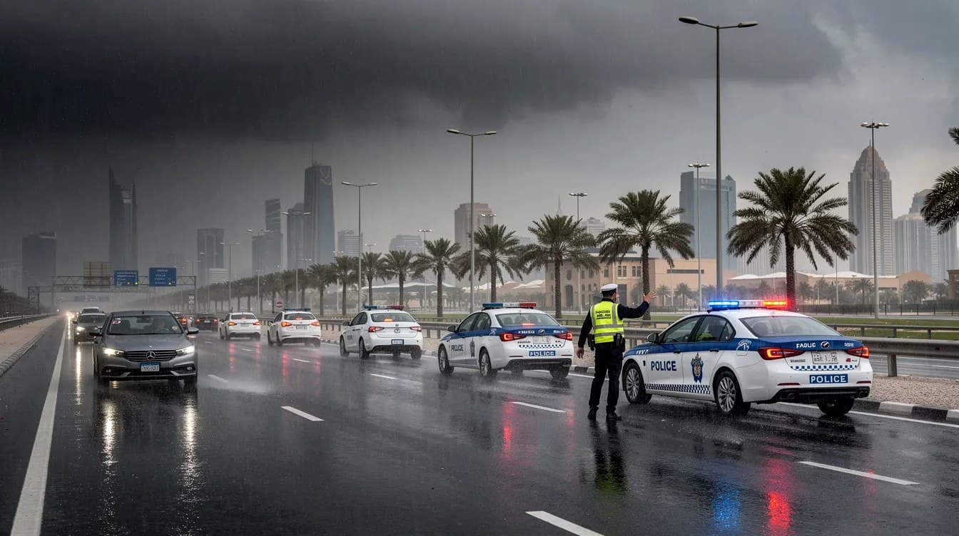 Kiša u UAE: Policija Abu Dhabija smanjuje brzinu i poziva na oprez